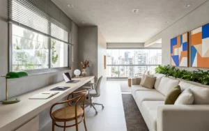 Home Office na Sala: Como Montar um Espaço de Trabalho Funcional Sem Perder a Harmonia do Ambiente