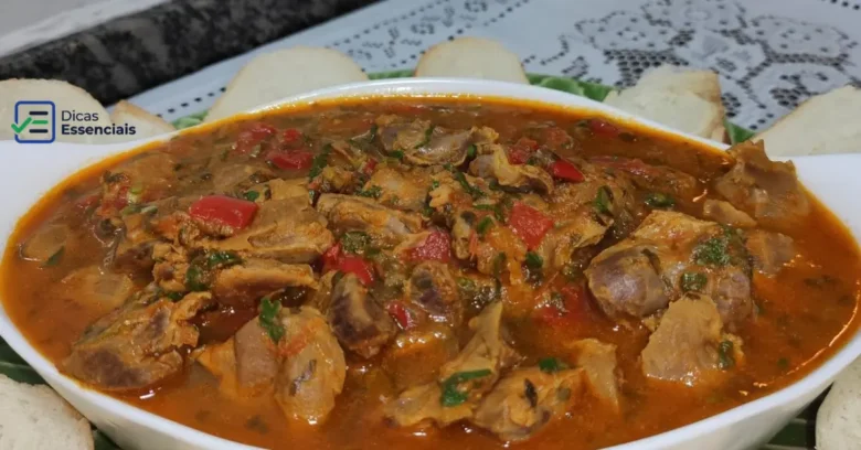 Moela de Frango em Molho de Pimenta