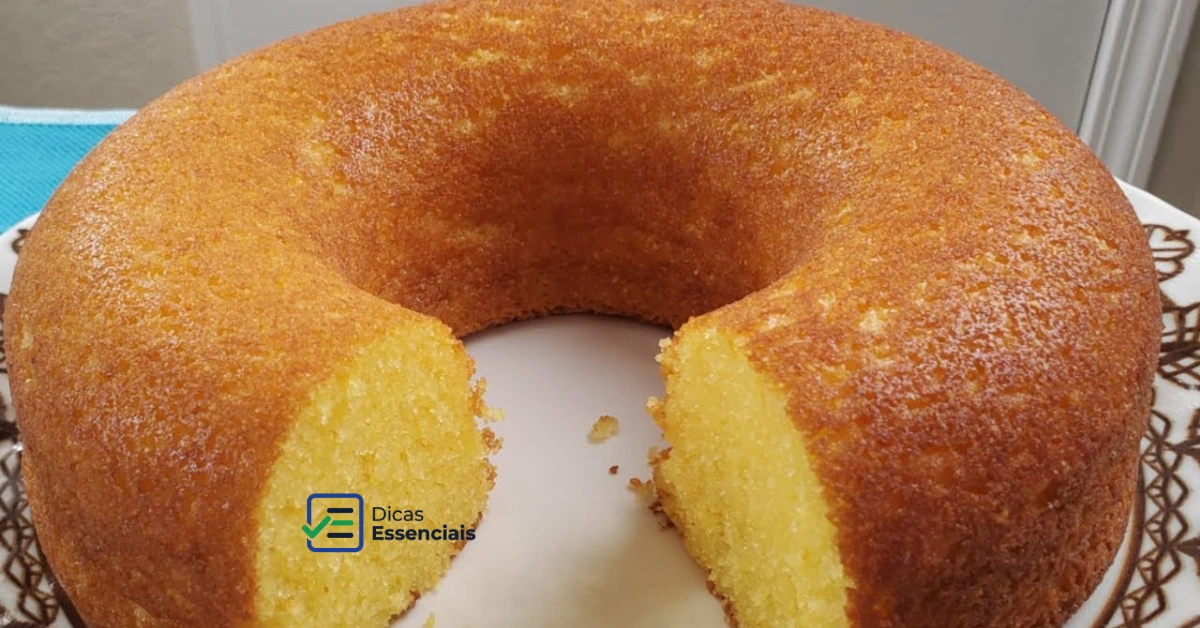 Bolo de Fubá com Queijo