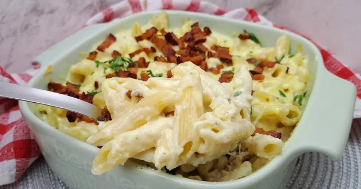 Macarrão com creme de batata