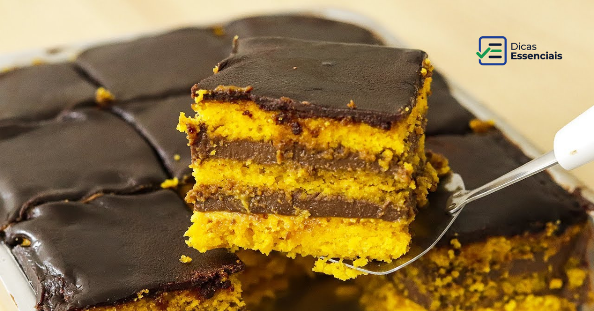 Bolo de Cenoura com Cobertura de Brigadeiro Cremoso