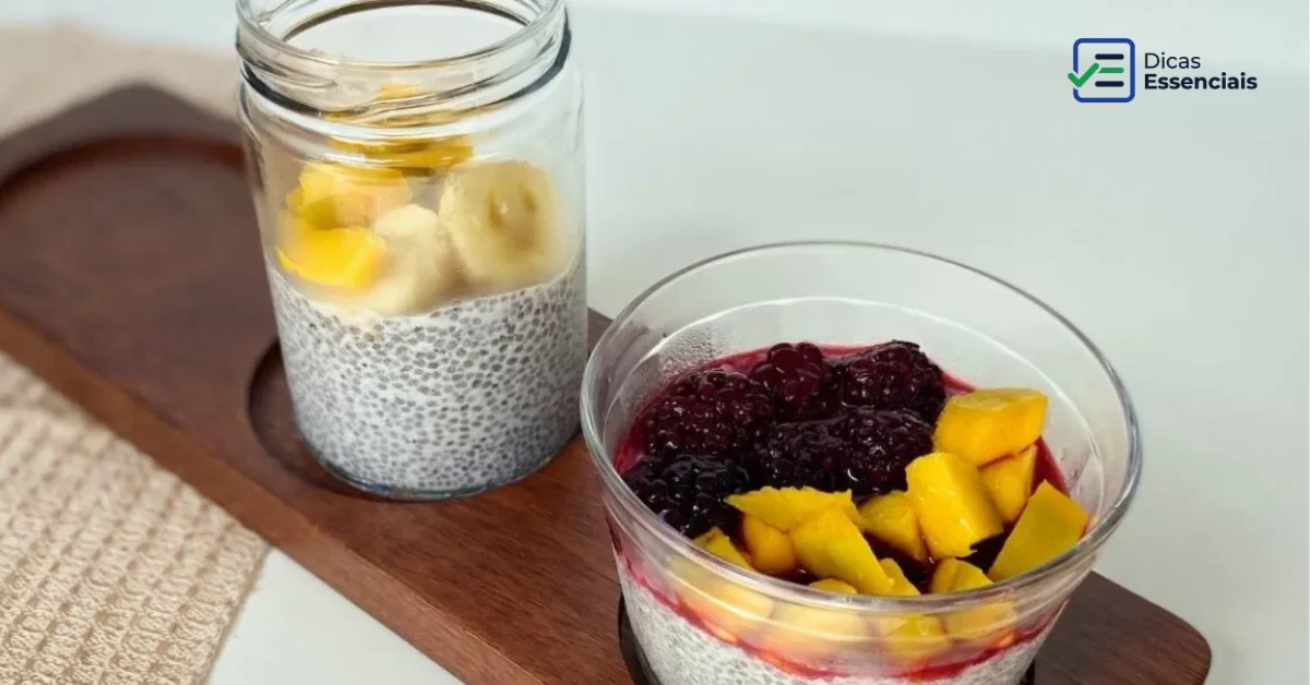 Pudim cremoso de chia